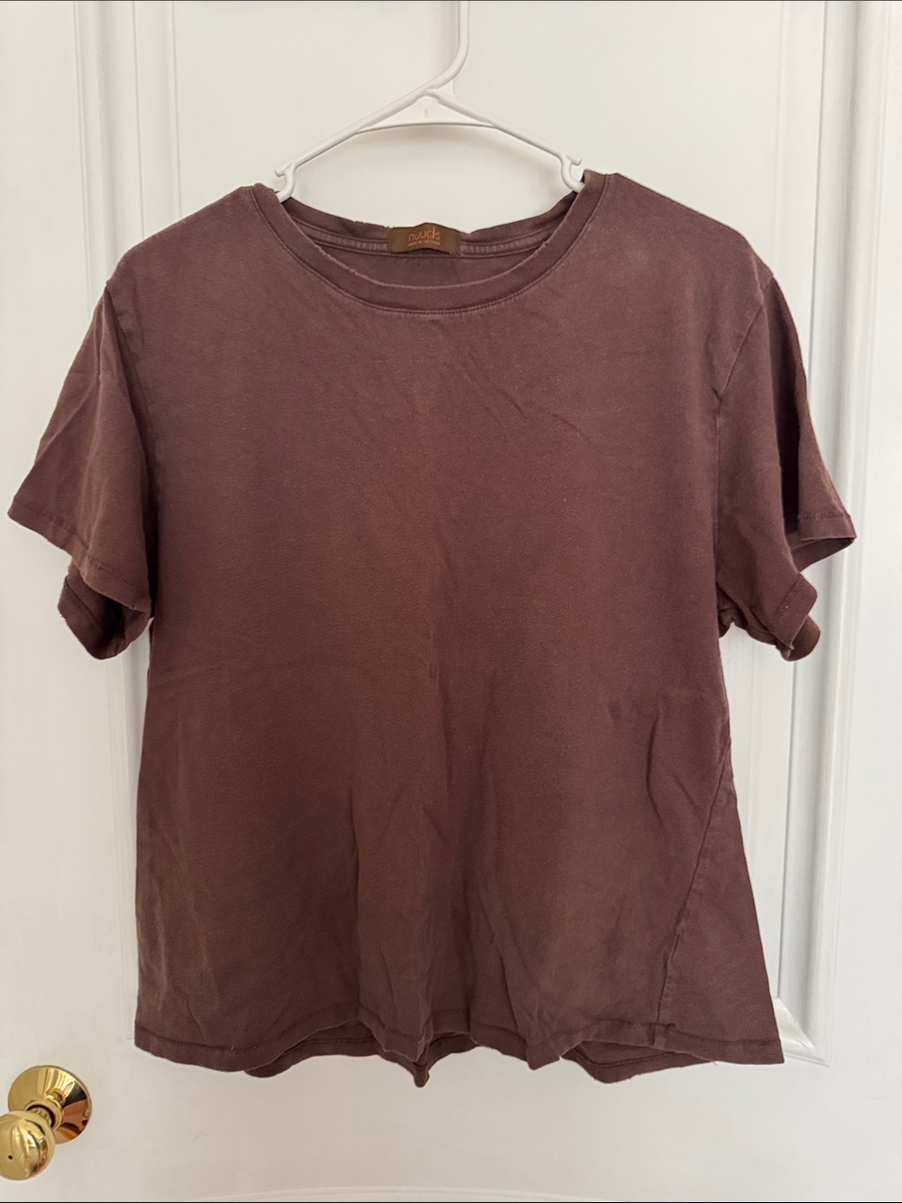 nuuds Short Sleeve Crewneck Tee in Brown